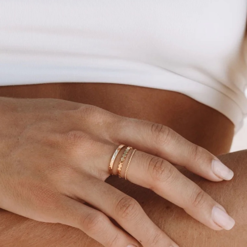 Elegant Gold Stacking Rings - Picture 6 of 8
